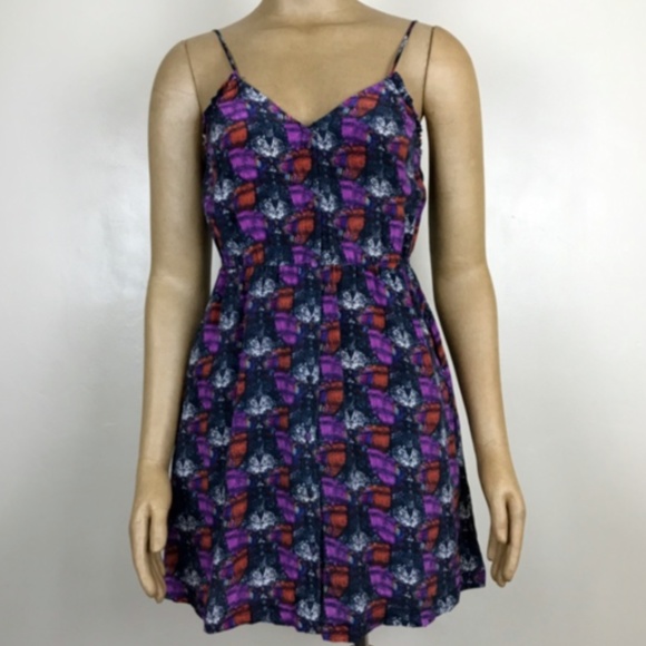 Urban Outfitters silk dress with abstract print - Picture 2 of 5
